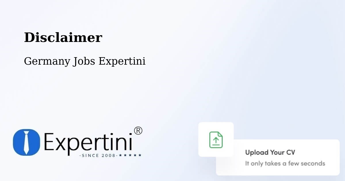 Disclaimer – Bräunlingen - Germany Jobs Expertini